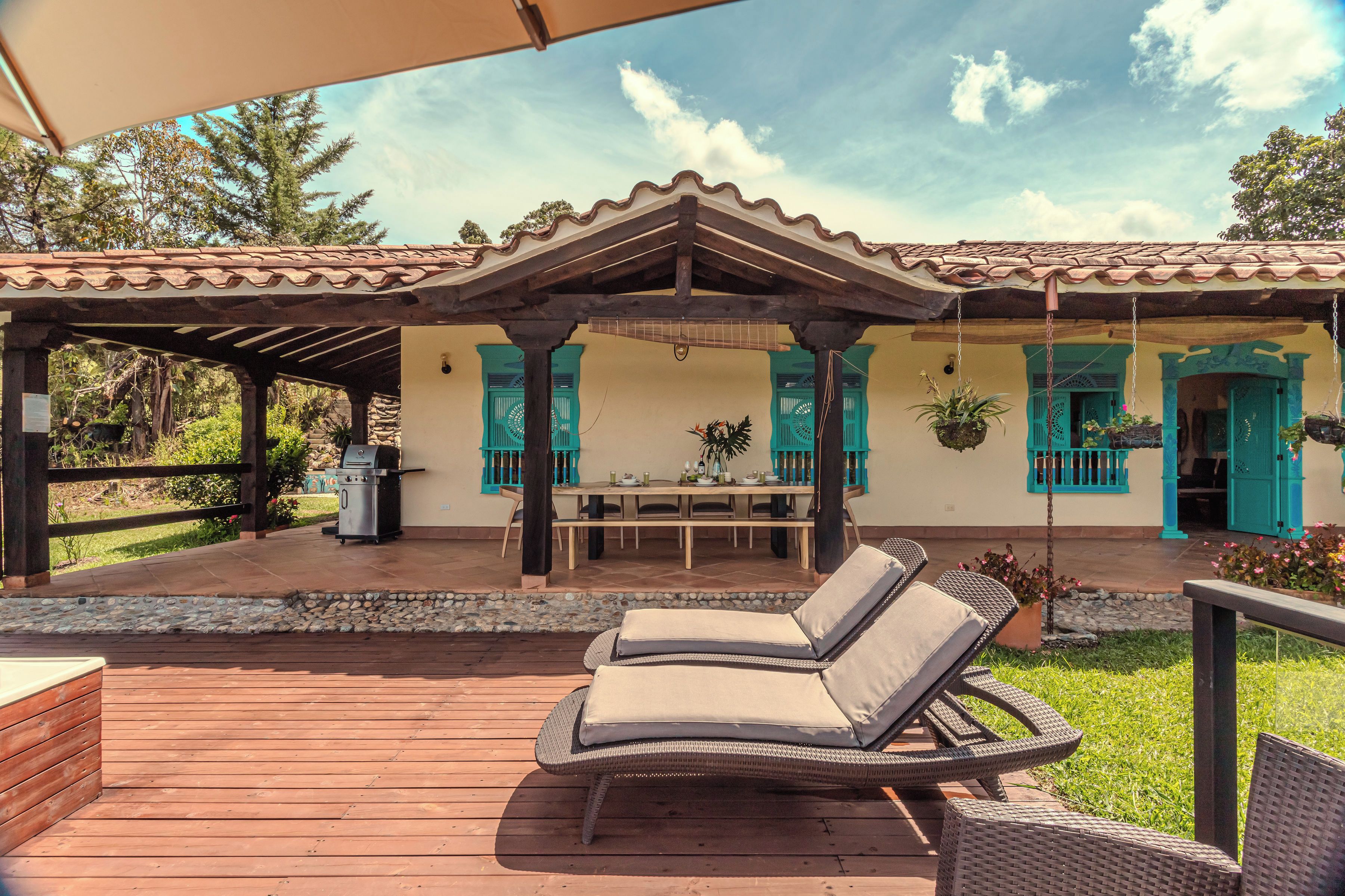The hacienda seen from the sun deck