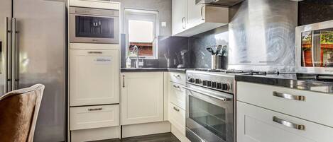 Fridge, oven, stovetop, dishwasher