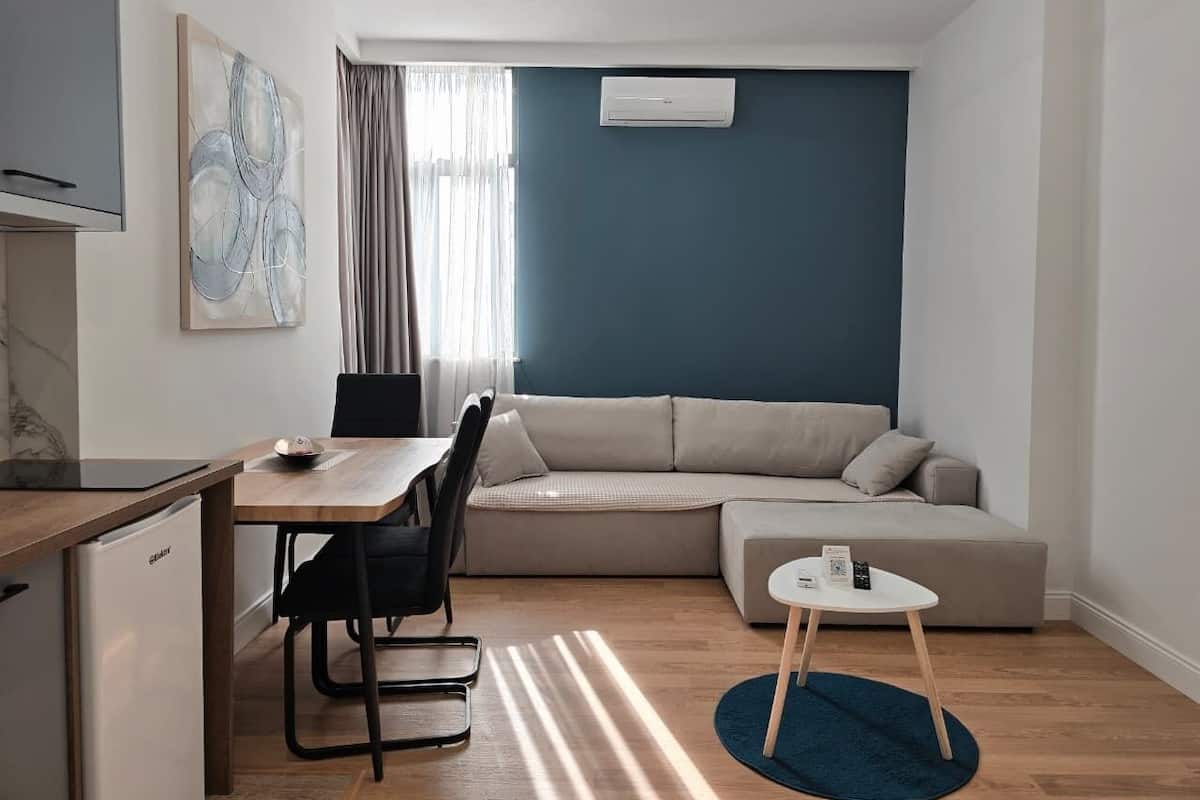 Standard Apartment | Living area | 40-inch Smart TV with cable channels