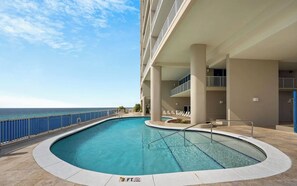 A heated pool