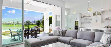 Smart TV, fireplace, offices, computer monitors