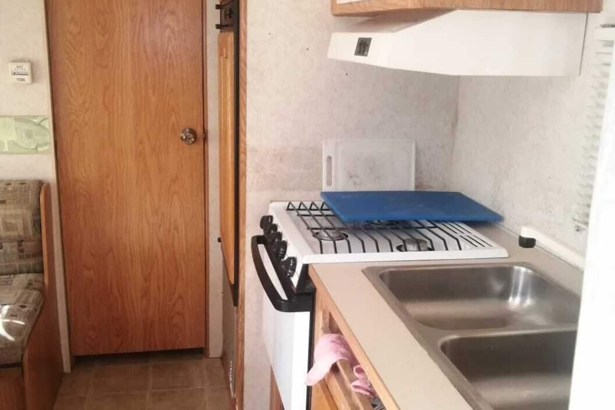 Mobile Home, Patio, Mountain View | Laptop workspace, iron/ironing board, free WiFi, bed sheets