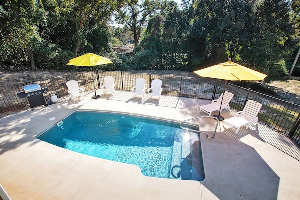 A heated pool