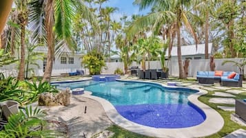 Outdoor pool, a heated pool