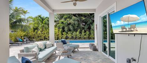 Smart TV, video games, foosball, computer monitors