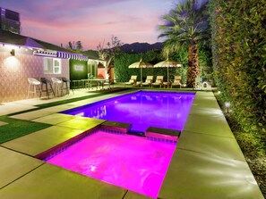 Outdoor pool, a heated pool