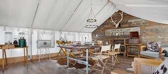 Family Bell Tent with 1 Queen + 2 Twin Beds