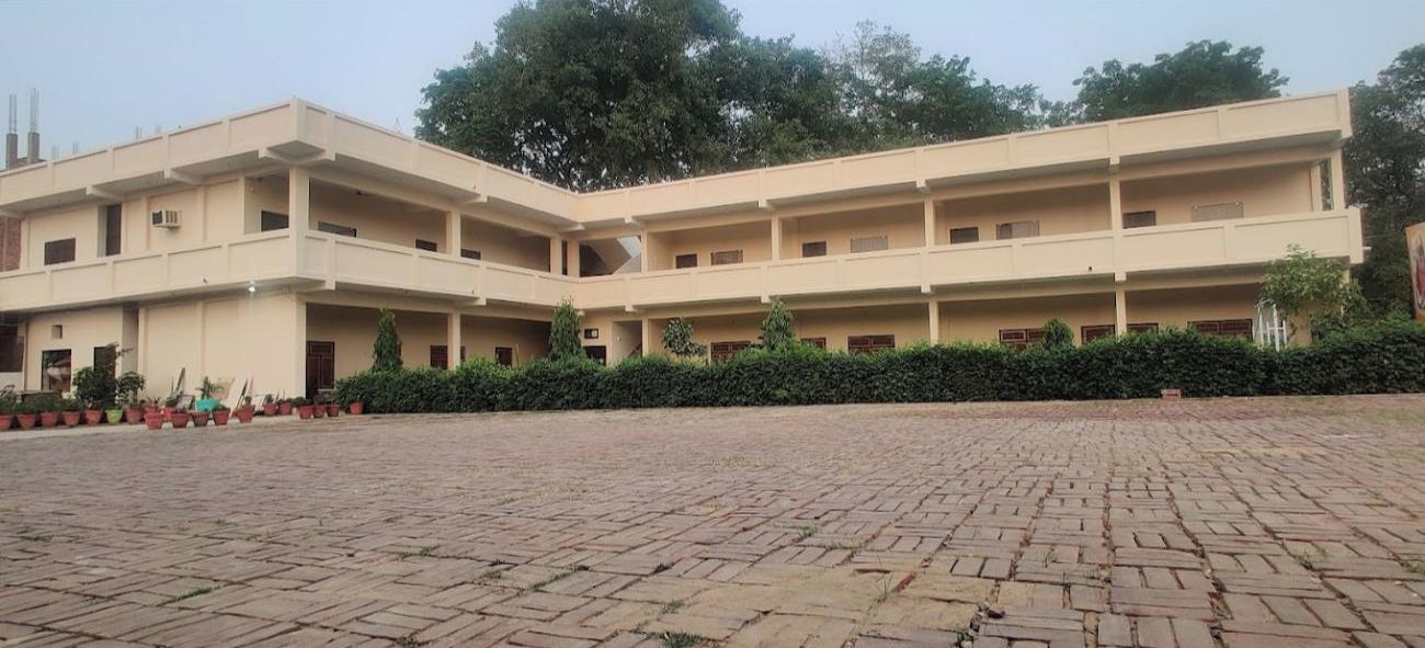A multi-story building with a courtyard.