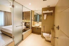 Executive Suite, Non Smoking, City View | Bathroom | Shower, free toiletries, hair dryer, slippers - The EcoSatva (Savli)