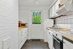 Fridge, oven, stovetop, dishwasher