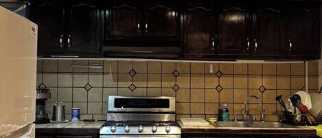 Familie huis, patio, uitzicht op strand | Privékeuken