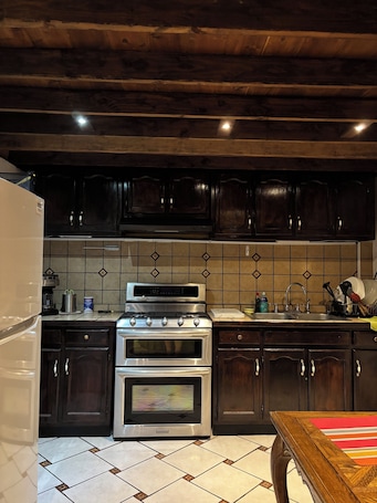 Family House, Patio, Beach View | Private kitchen