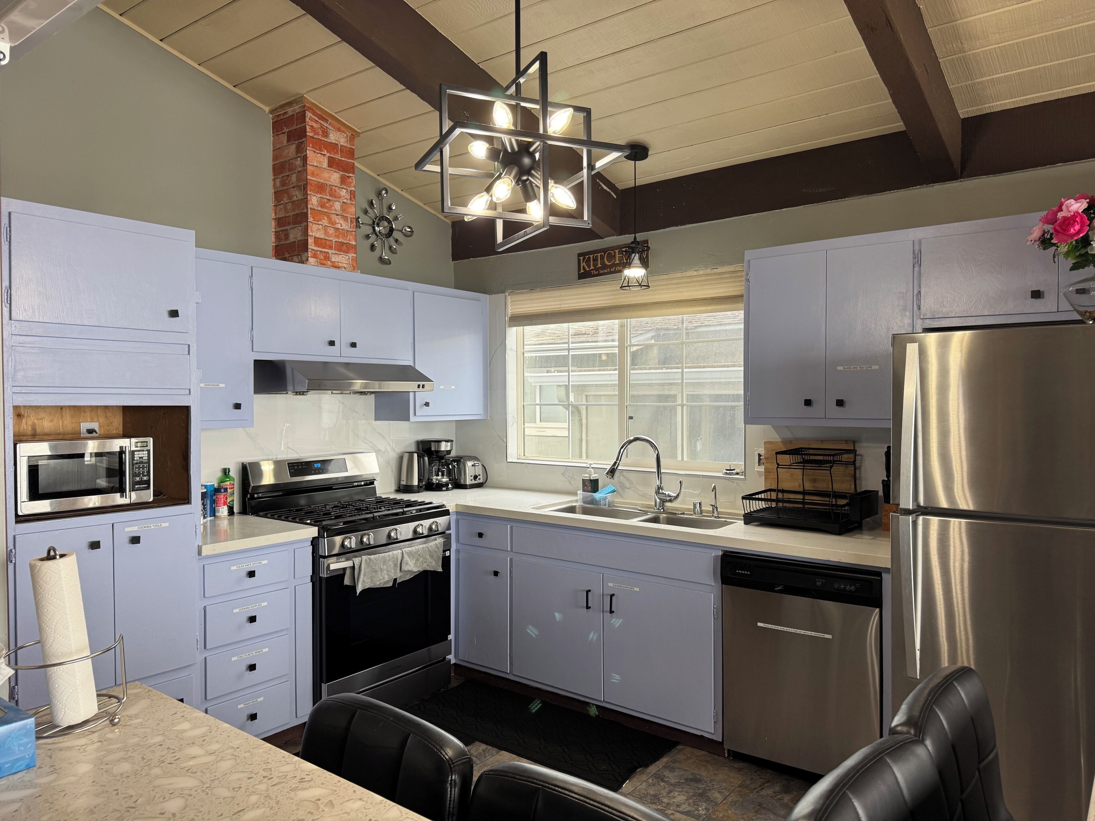 Microwave, oven, stovetop, dishwasher