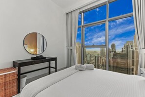 2 slaapkamers, een strijkplank/strijkijzer, wifi, beddengoed