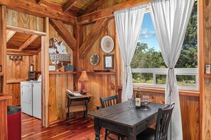 Dining - Texas Saw Mill (Cabin #1) - Hot Tub & 10 Mins to Main St (Fredericksburg)
