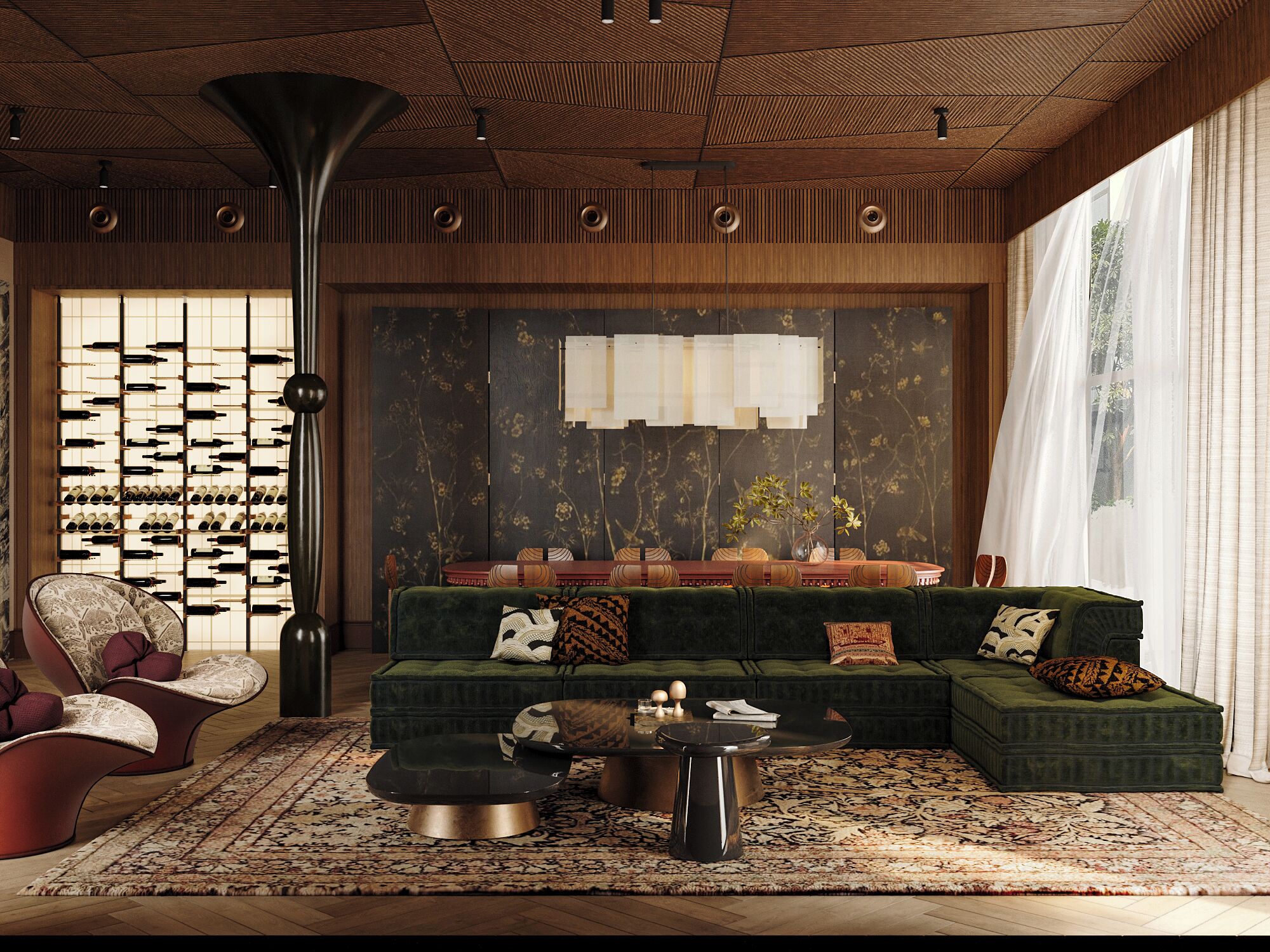 Individually decorated, individually furnished, desk, laptop workspace