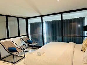 Luxe appartement, 1 slaapkamer, niet-roken, uitzicht op zwembad | Badkamer