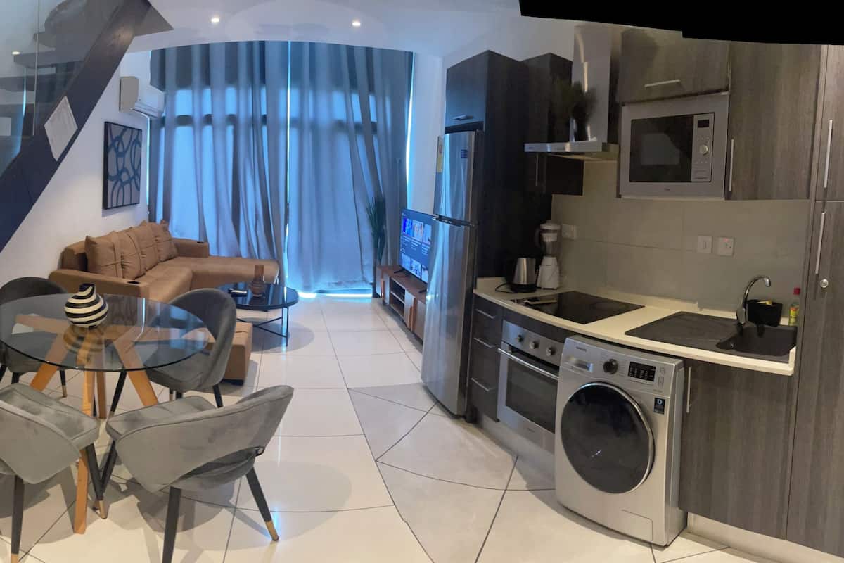 Luxury Apartment, 1 Bedroom, Non Smoking, Pool View | Individually decorated, individually furnished, desk, laptop workspace