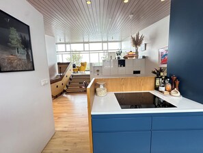 Fridge, oven, stovetop, dishwasher