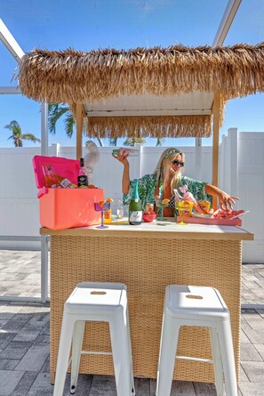 屋外ダイニングエリア