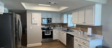 Microwave, oven, stovetop, dishwasher