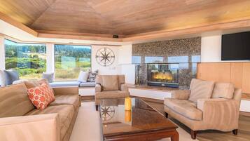 TV, fireplace, offices