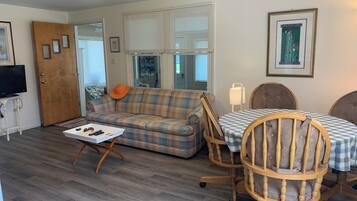 TV, DVD player, books