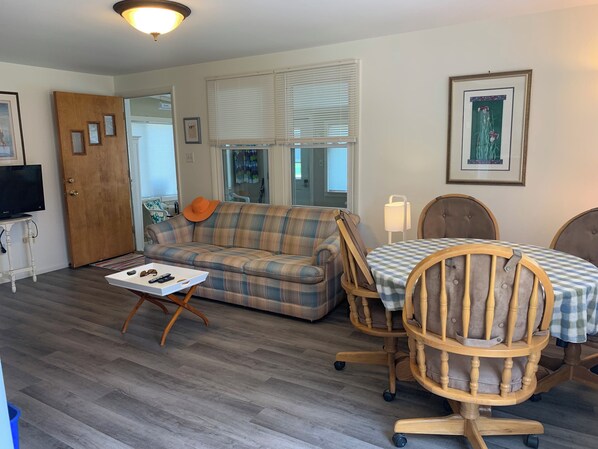 TV, DVD player, books