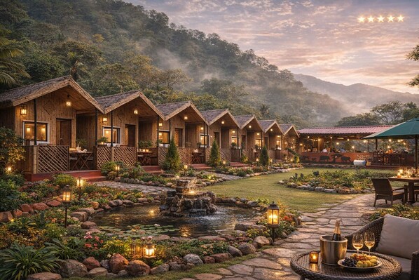 Premium Cabin, Balcony, Mountain View | Premium bedding, desk, laptop workspace, free rollaway beds - The Jungle Mist Resort (Rishikesh)