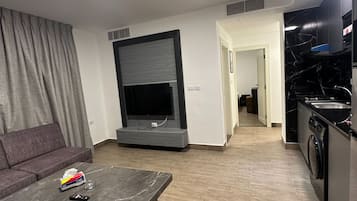 Apartment, 1 Bedroom, Accessible, Smoking | Living room