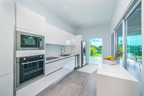 Microwave, oven, stovetop, dishwasher