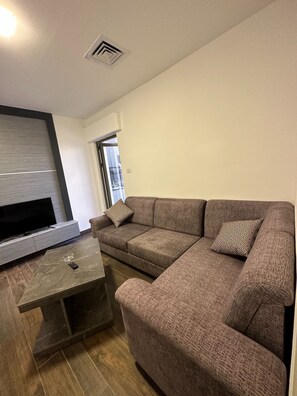 Apartment, 1 Bedroom, Accessible, Smoking | Living room - Charming Amman Apartment With Electric Heating & Wi (Amman)