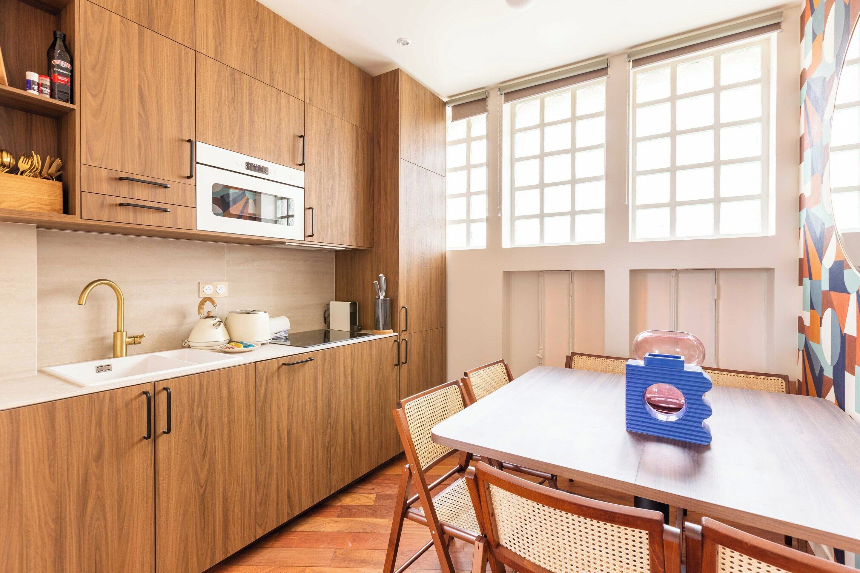 アパートメント | 専用キッチン | 冷蔵庫、電子レンジ、コンロ、食器洗い機