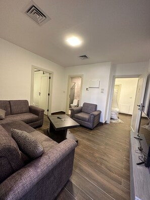 Apartment, 1 Bedroom, Accessible, Smoking | Living room - Charming Amman Apartment With Electric Heating & W (Amman)