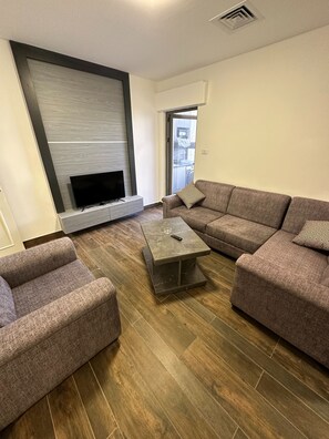 Apartment, 1 Bedroom, Accessible, Smoking | Living room - Charming Amman Apartment With Electric Heating & W (Amman)