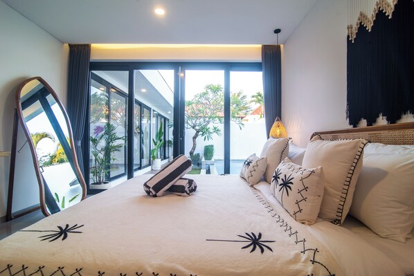 3 chambres, accès à Internet, literie fournie