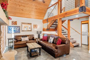 TV, fireplace, DVD player, foosball