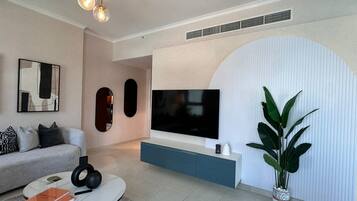 Apartment, Balcony, City View | Television