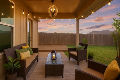 Kitchen Foosball Fenced Yard Parking