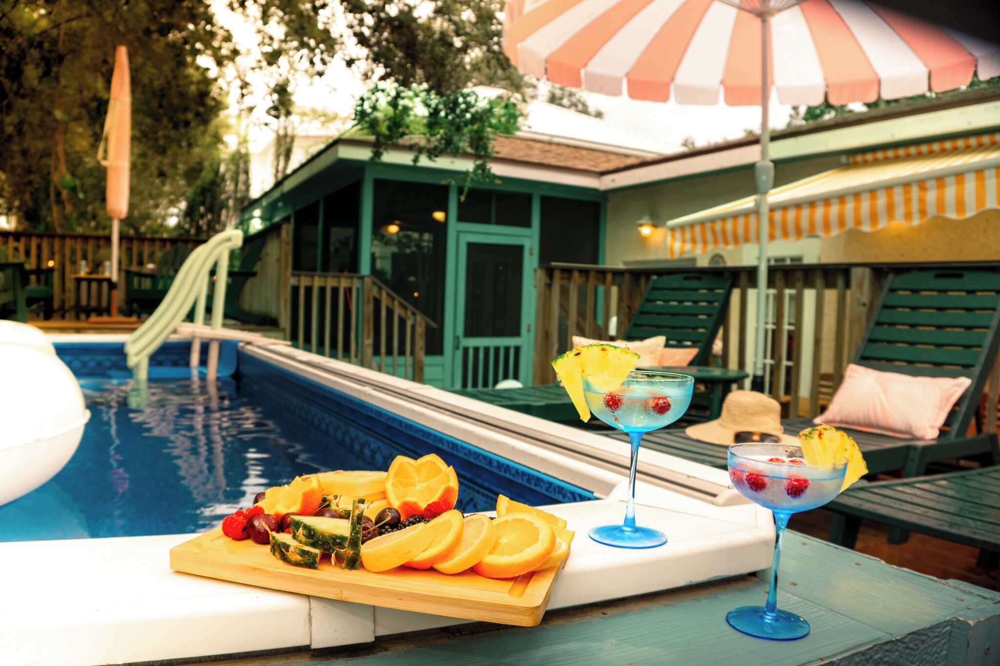 Piscine extérieure, piscine chauffée