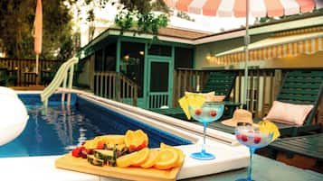 Piscine extérieure, piscine chauffée