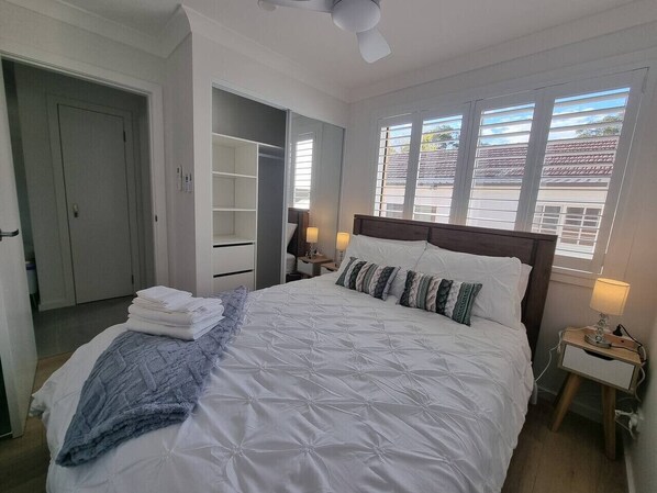 Iron/ironing board, travel crib, bed sheets