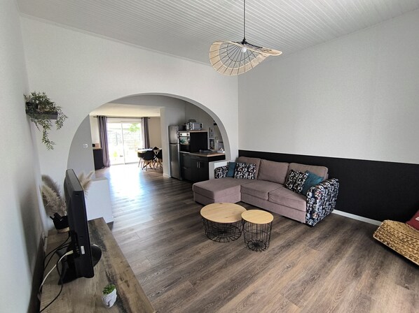 Televisio, DVD-soitin, kirjoja