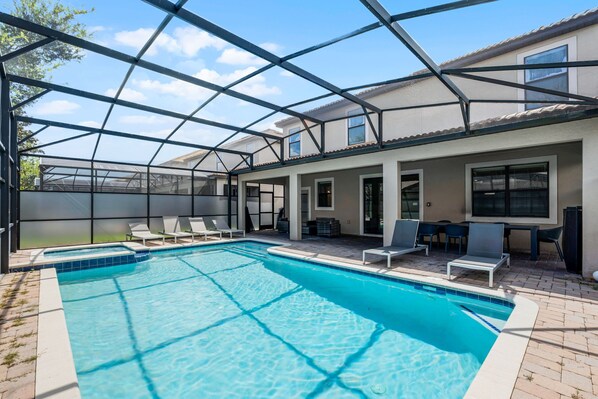 Outdoor pool, a heated pool