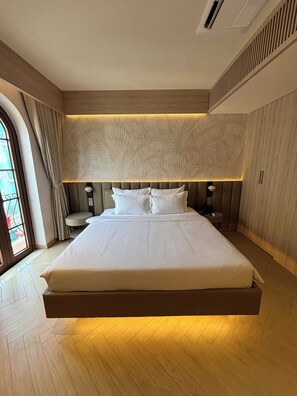 Phòng đôi Deluxe, quang cảnh thành phố | Bộ trải giường bằng vải cotton Ai Cập, bộ đồ giường cao cấp 