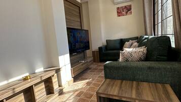 Apartment, 1 Bedroom, Accessible, Smoking | Living area