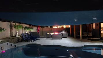 Outdoor pool, a heated pool