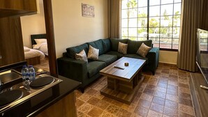 Apartamento, 1 habitación, accesible para personas con discapacidad, fumadores | Sala de estar