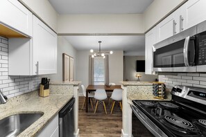 Microwave, oven, stovetop, dishwasher