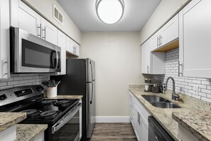 Microwave, oven, stovetop, dishwasher